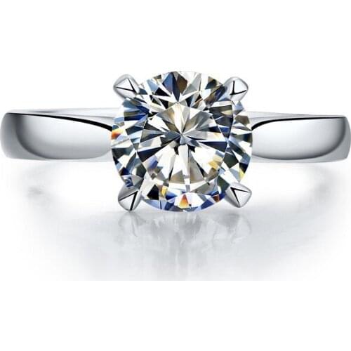 Gorgeous 2Ct Round Cut Engagement Ring 925 Sterling Silver Ring Non-Allergy nor Tarnish Jewelry