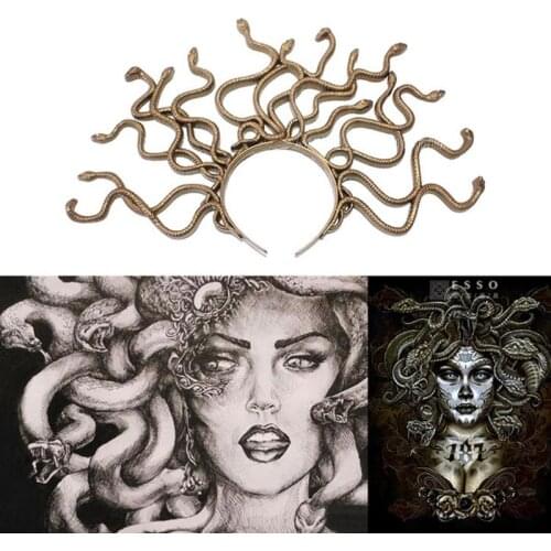Halloween Vintage Medusa Snake Costume Headband Cosplay Gras Dress-up Headpiece Carnival Mardi Gras Masquerade Party Supplies