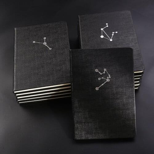 High-end exquisite cover texture PU notebook retro A5 notebook 12 constellation student gift creative student office book