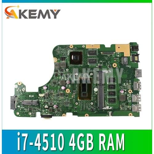 X555LD i7-4510 4GB RAM Laptop motherboard for ASUS X555LI X555LF F555L K555L X555LD X555LN rev3.1/3.0/1.1/2.0 mainboard