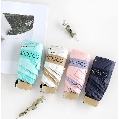 Female Sun Girl Parasol Pocket Umbrellas For Women Travel Mini Folding Umbrella Anti-Uv Pink-Color Windproof Rain Paraguas