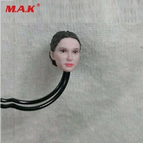 1/12 Female Head Natalie Portman Carved Sculpt Plastic Hair Model Fit 6'' female action figure body in stock