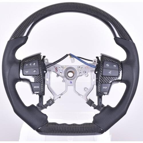 100% Real Carbon Fiber leather steering wheel for Toyota Land Cruiser
