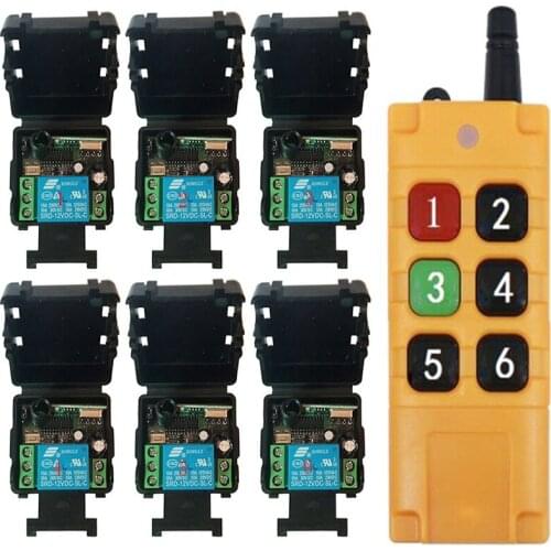 2000m DC12V 24V 1CH 1 CH Wireless Remote Control LED Light Switch Relay Output Radio RF Transmitter And 315/433 MHz Receiver