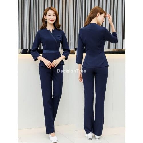 2021 spa uniform salon thai clothes fashion slim massage health overalls set beauty salon work clothes sauna foot bath uniforms