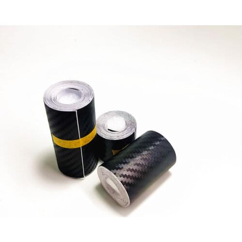 3D Carbon Fiber Car Sticker DIY Paste Protector Strip Auto Door Sill Side Mirror Anti Scratch Tape Waterproof Protection Film