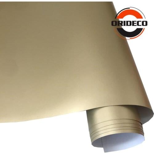 50cm*100/150/200/300/500cm Satin Champagne gold Vinyl Matte Metallic Light Gold Vinyl Wrap Car Wrapping Film Car Film Decoration