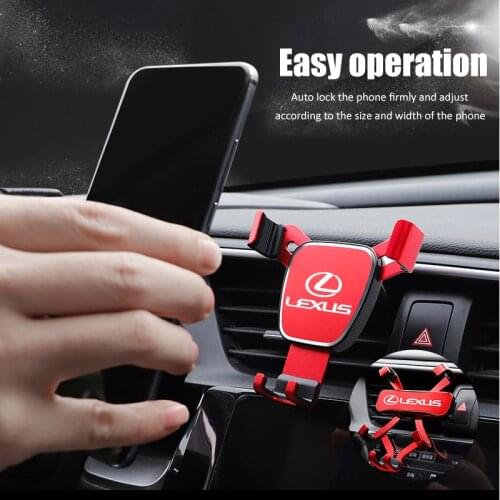 Car Mobile Phone Holder Air Vent Mount Clip GPS Stand Accessories For Lexus CT200h ES250 ES300h IS250 IS200 GS300 GS460 GX470 LS