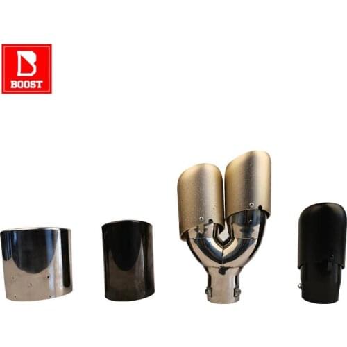 Boost Universal Exhaust Tail Muffler Pipe Vehicle Rear Tip High Quality Steel Car Accessories Automobile Muffler Tip Replacement