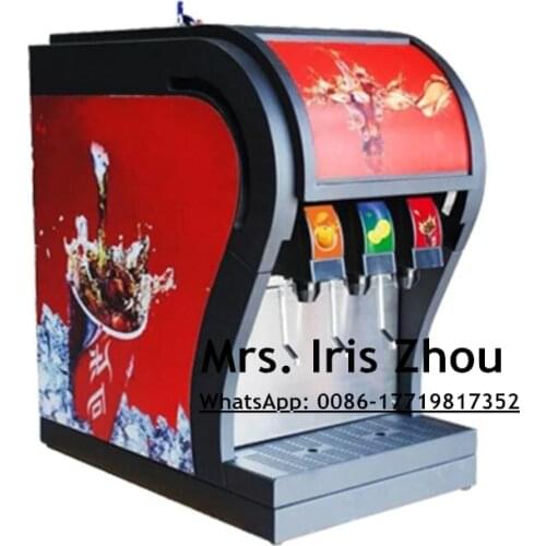 CFR shipping by sea 3 pump coke post mix soda fountain dispenser soda drinks dispensing machine with 3 valves
