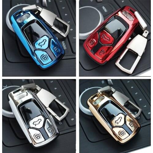 ABS Car Key Cover Case Shell for Audi A6 A5 Q7 S4 S5 A4 B9 Q7 A4L 4m TT TTS RS 8S 2016 2017 2018 Accessories Key Holder