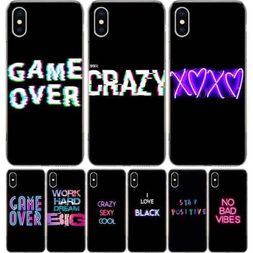 Color text on a black background Phone Case for Apple iphone 11 12 Mini Pro XR X Xs Max 7 8 6 6s Plus 7G 6G 5G 5S 5 SE + Customi