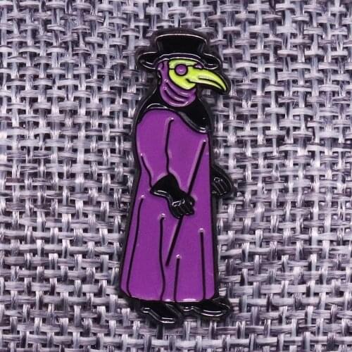 Plague doctor brooch