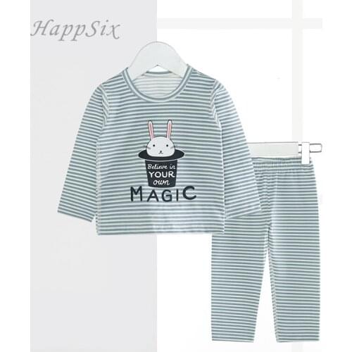 Kids Long Johns 95%Cotton childrens kids thermal underwear Baby underwear 2018New Spring Chinese Boys Clothes Girls