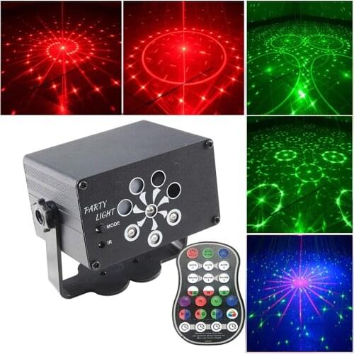 DJ LED Laser lamp USB Mini Disco Light 120 Pattern RGB Remote Control UV Projector Home Wedding Party Bar Decoration Stage Light