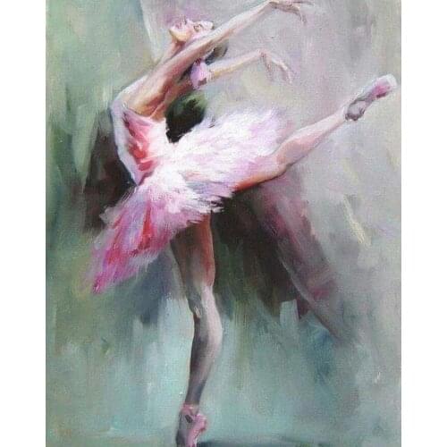DIY 40X50cm Oil Painting By Numbers Beautiful ballerina DIY Paint by numbers On Canvas Home Decor Digital Painting chrismas