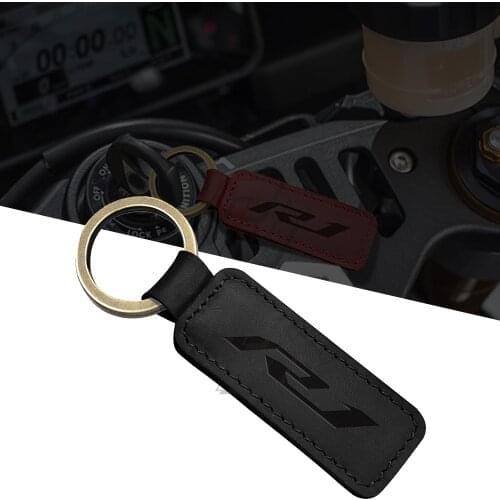 For Yamaha R1 YZF-R1 After 2015 Motorcycle Keychain Cowhide Key Ring