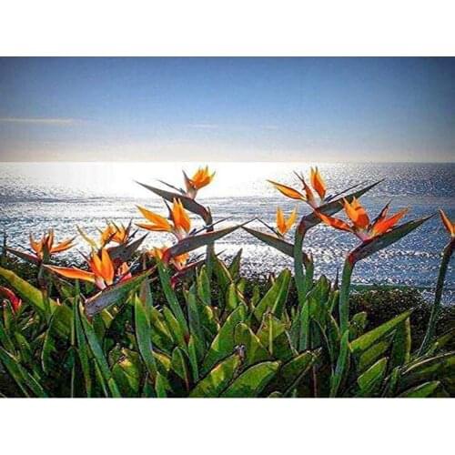 GATYZTORY Full Drill Flower Mosaic Round Diamond Painting Scenery Diamond Embroidery Cross Stitch Kit Diamond Art Rhinestones Ch