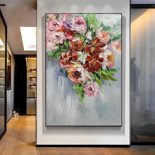 High Quality Pure Hand-painted Oil Painting Abstract Painting Flowers For Wall Art Decoration Modern Living room No Frame