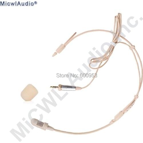 Classical Cardioid Headset Microphone for Sennheiser G2 G3 G4 Wireless Stage Performance Mics Beige Dual ear Mike 3.5mm Lock