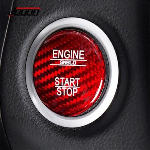 For Mercedes Benz W205 W211 W212 W221 W176 C117 W166 A B C E S R CLA GLE GLC Carbon Fiber Engine Start Button Cover Cap Trim