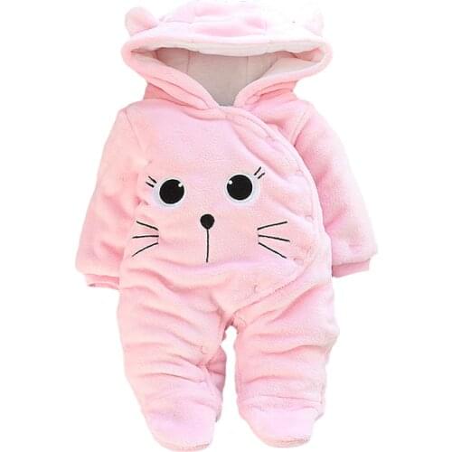 LZH Newborn Baby Romper For Baby Girls Boys Snowsuit Onesie Bodysuit 2021 New Autumn Winter Kids Jumpsuit Coat Infant Clothing