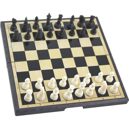 Magnetic Chess Set Folding Plastic Chessboard Lightweight Board Educational Toys Parlor Game Outdoor Portable Parent-Child Toy