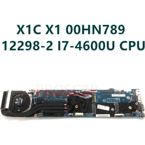 For Lenovo X1C X1 12298-2 Laptop Motherboard With SR1ED I5-4300U CPU 00UP981 0UP981 100% full Working well