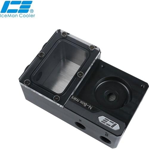 IceManCooler Mini DDC Pump ITX Computer Case Water Cooling Reservoir,Water Tank Support Integrated DDC Pump