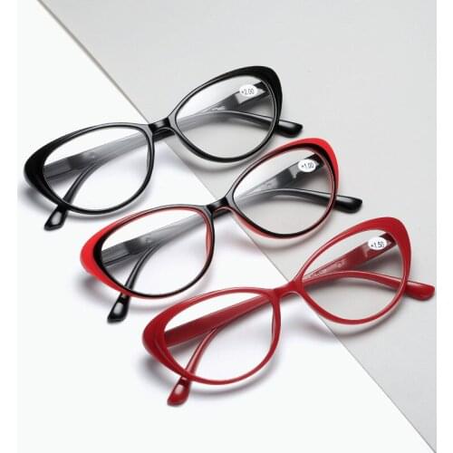 1PC Fashion Women Cat Eye Reading Glasses Light Clear Eyeglasses Frame Lens Presbyopia Spectaclese Glasses +1.0 To +4.0