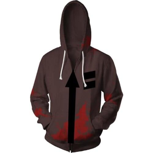 Angels Of Death Isaac Foster Zack Halloween Mens Cosplay Hoodie Sweatshirt Costume Coat Jacket Cos