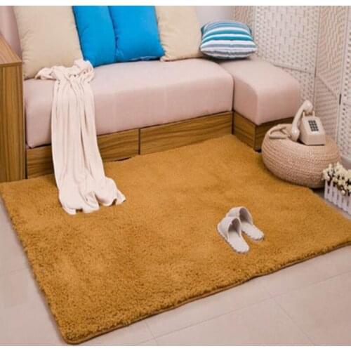 New Fashion Khaki Fluffy Rugs Anti-Skid Shaggy Area Living room Home Bedroom Carpet Thick coral velvet Floor Mat LOSICOE-S10