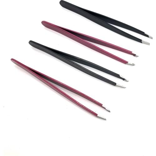 1pcs/2pcs Eyebrow Tweezers Stainless Steel Face Hair Removal Eye Brow Trimmer Eyelash Clip Cosmetic Beauty Makeup Tool