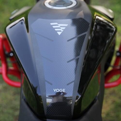 Apply for Loncin Voge 300r Fuel Tank Stickers Fishbone Carbon Fiber Style