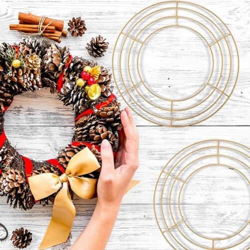Wire Wreath Form Wreath Frame Durable Wall Hanging Metal Rust-proof Wire Wreath Form for Home Decor