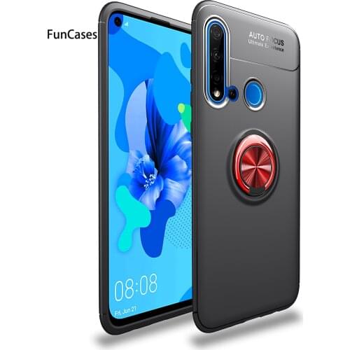 Invisible Ring Buckle Clear Cases For capa Huawei Nova 5i Back Case Soft TPU Protector Cover Huawei para P20 Lite 2019 Fundas