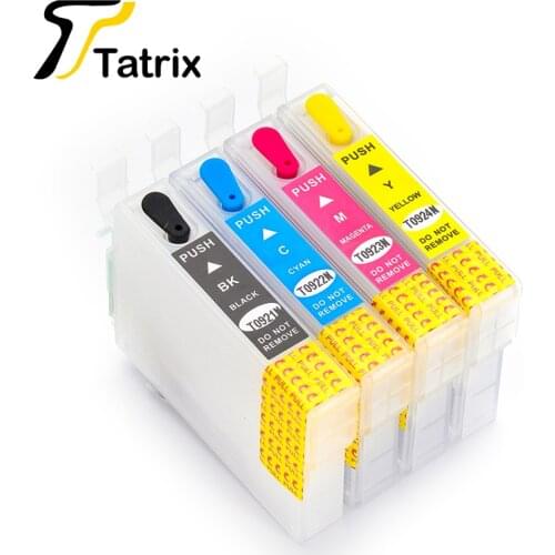 Compatible T0921 T0922 T0923 T0924 4PK BK/C/M/Y Refillable Ink Cartridge With Chip For Epson STYLUS C91/CX4300 Printer