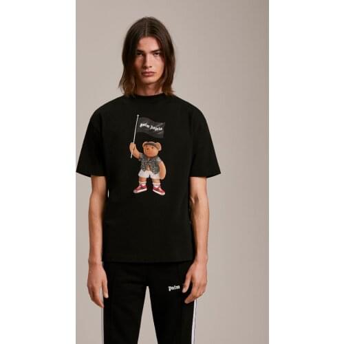 Palm Angels new PA short-sleeved cute flag bear print loose all-match T-shirt