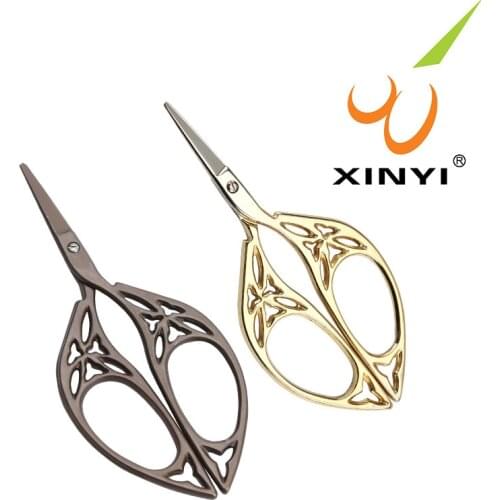 Vintage Scissors Antique eyelash Scissors Tijeras De Peluqueria Professional Goden Dragon Suit for Men Barber Scissors