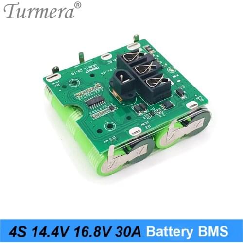 Turmera 4S 14.4V 16.8V 30A 18650 Lithium Battery BMS for Screwdriver Shura Charger Protection Board fit for d ewalt 14.4V 16.8V