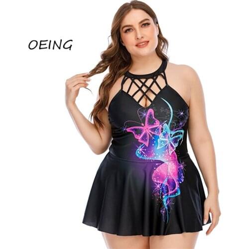 Black Print Plus Size Swimwear 5xl 2 Piece Sets Womens Bathing Suit Women Bikini Set 2021 Swimsuit Women