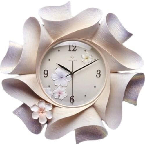 2021 Fashion Creative Wall Clock Pure Hand-painted Wall Clock(Purple)