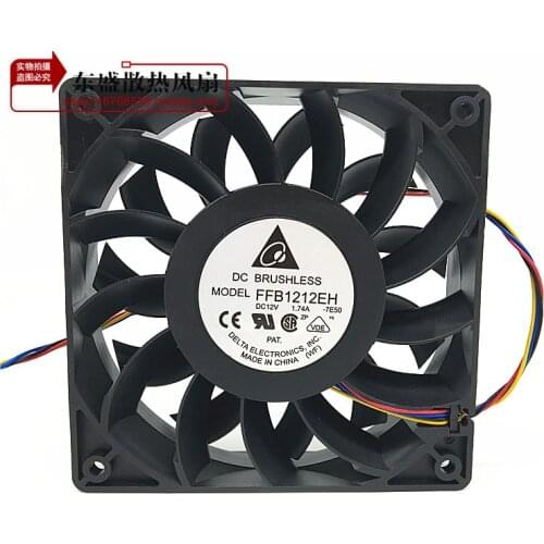 Delta Electronics FFB1212EH -7E50 DC 12V 1.74A 120x120x25mm 3-wire Server Cooling Fan