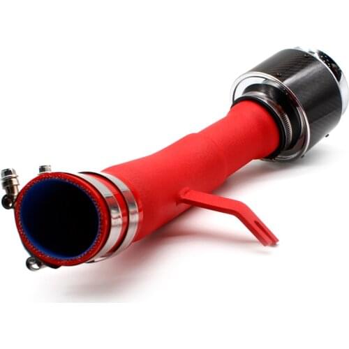 DEFT Car Air Intake Pipe For Honda Tenth Generation Civic Intake Pipe Red Aluminum Tube Carbon Fiber Intake Mushroom Head Kit