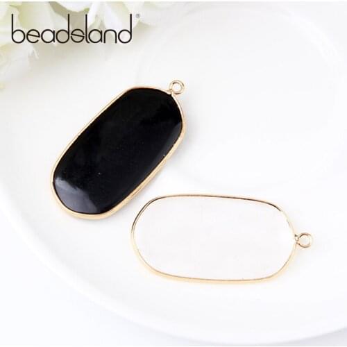 Beadsland Single Hole Nature Stone Pendant DIY Fashion Necklace Earrings For Woman Girl Gift 40420