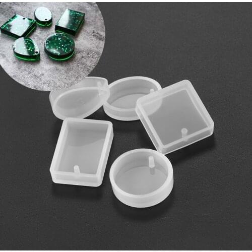 5Pcs Pendant Resin Epoxy Molds Mixed Size Casting Silicone UV Resin Molds For DIY Jewelry Making Findings Supplies Accessories
