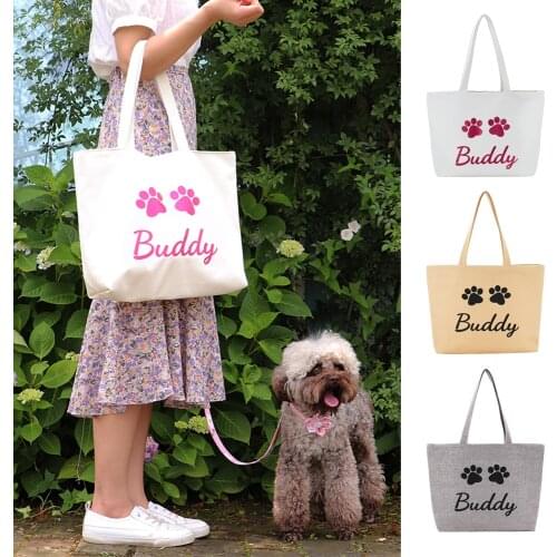 Custom Dog Bag Cat Handbag Personalized Pet Single Shoulder Bags For Outdoor Travel Portable Dog Snack Bottle Bags Engraved Name