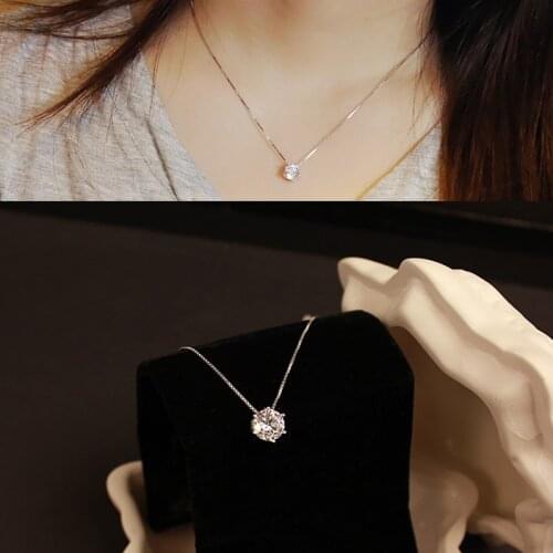 Trendy Geometric Zircon Choker Necklaces For Women Accessories Bijoux Rhinestone Necklace Fashion Jewelry Gold/Sliver Color