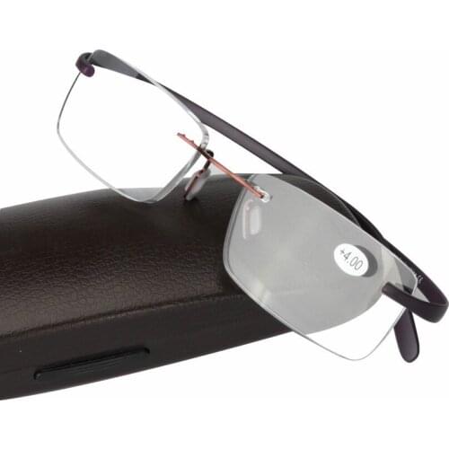 2019 New Super elastic tr90 TR Light unisex Rimless reading glasses man woman presbyopic oculos de leitura