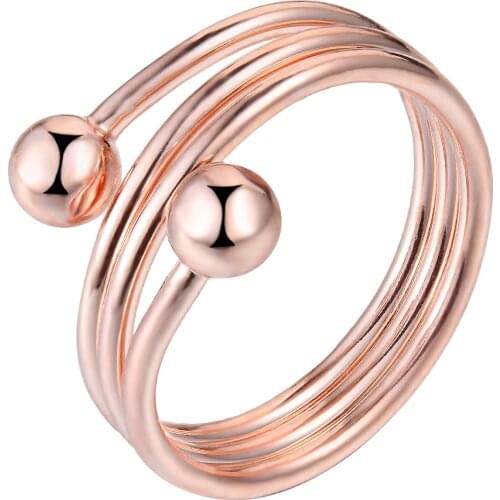 OKtrendy Adjustable Copper Rings Magnetic Health Energy Metal Open Cuff Ring Arthritis rose gold plated Finger Ring for women